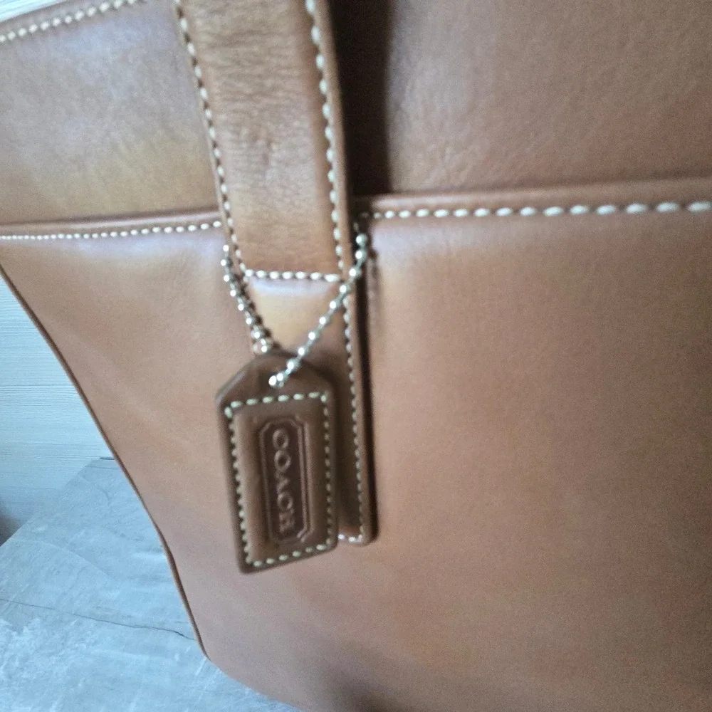 Vintage Coach 5209 Brown Leather Business Tote Laptop Briefcase Y2K Shoulder Bag